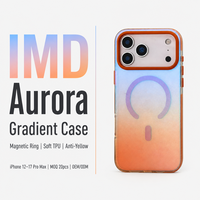 Coque Holographique Dégradée In-Mold pour iPhone 17 Pro Max, Magnétique, Translucide, Anti-Rayures, Compatible Charge Sans Fil, Vente en Gros
