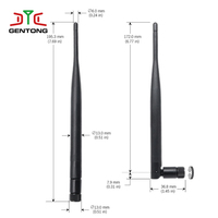 Antenne Wi-Fi externe en caoutchouc personnalisée de haute qualité, verticale, omnidirectionnelle, double bande 5.0dBi 2.4GHz 5.8GHz, avec fixation par vis