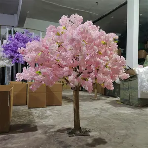 A-1542結婚式フェイクシルク120桜の木センターピースピンク人工桜の木