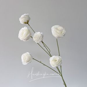 Rosas Artificiales de Tallo Único, Flores de Seda de Alta Simulación, Decoraciones para Bodas - Product Image 4