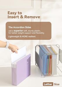 Sortrax WJD-267 nhựa thêm Công suất treo tập tin thư mục 2 "pastel mở rộng Pocket Heavy Duty Tủ hồ sơ chèn - Product Image 3