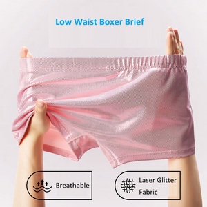 Lage sexy laser-glitter boxershorts voor heren, ademend en rekbaar ondergoed, maat <span class=keywords><strong>M</strong></span>-3XL - Product Image 3
