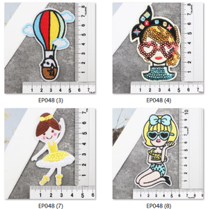Fast Delivery Garment <strong>Embroidery</strong> Patches Pretty Girl Heat <strong>Transfer</strong> Press 3D Lovely <strong>Pattern</strong> <strong>Embroidery</strong> Patch - Product Image 5