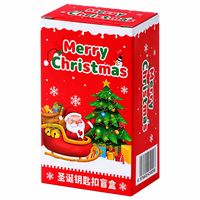 Groothandel PVC Eco-vriendelijke Kerst Blind Box Cartoon Figuur Licht Sleutelhanger Schattig Kindercadeau Tas Charm Party Prijs voor Jongens Meisjes