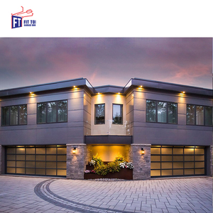 Conception <span class=keywords><strong>de</strong></span> ferme moderne <span class=keywords><strong>Porte</strong></span> <span class=keywords><strong>de</strong></span> <span class=keywords><strong>garage</strong></span> isolée 16x7 <span class=keywords><strong>pour</strong></span> <span class=keywords><strong>2</strong></span> <span class=keywords><strong>voitures</strong></span> Portes <span class=keywords><strong>de</strong></span> <span class=keywords><strong>garage</strong></span> sectionnelles en alliage d'aluminium Isolation phonique en verre - Product Image 4