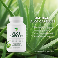 Vente en gros directe du fabricant : Capsules d'extrait d'aloe vera, poudre sèche de feuilles entières de Curaçao, extrait végétal actif de vitamines et d'herbes