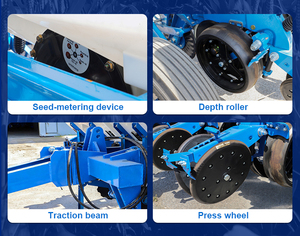 <span class=keywords><strong>Sembradora</strong></span> de Maíz de 2 Filas con Succión de Aire, Abridores de Doble Disco sin Labranza y Ajuste de Caja de Engranajes, Plantación Neumática de Alta Precisión para los Mejores Rendimientos - Product Image 3