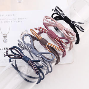 Diadema coreana, accesorio para el cabello, banda elástica de alta elasticidad, cinta para el cabello de nailon a rayas, venta al por mayor - Product Image 1