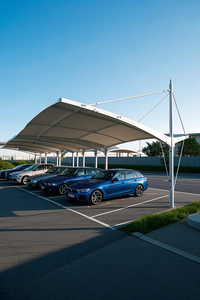 Tùy chỉnh kiến trúc hiện đại màng Sun tán mái hiên có thể thu vào cho xe ô tô kho không gian ngoài trời làm pvdf PTFE đổ - Product Image 4