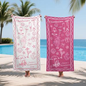 USA Customised logo Bulk Printed <strong>Bath</strong> Child Blue <strong>pink</strong> Green Striped Quick Dry Microfiber Beach <strong>Towels</strong> with logo Custom Print - Product Image 4