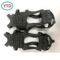 Crampons antidérapants en caoutchouc véritable à crampons, résistants aux basses températures, durables pour l'extérieur, avec logo personnalisé pour la neige