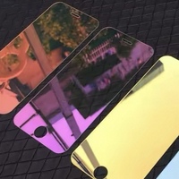 Protector de Pantalla de PET con Acabado de Espejo en Rollo para Pantallas Móviles, Película Protectora Decorativa Reflectante Brillante