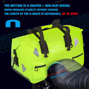 กระเป๋าท้ายมอเตอร์ไซค์กันน้ำ PVC 500D ขนาด 50 ลิตร 70 ลิตร พร้อมสายรัดและช่องเก็บของด้านในสำหรับการเดินทางด้วยมอเตอร์ไซค์ - Product Image 2