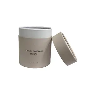 Cilindro de papel Kraft cosmético revestido circular de vendas quentes, embalagem de papelão branco, cilindro circular de papel com borda anti-rolo
