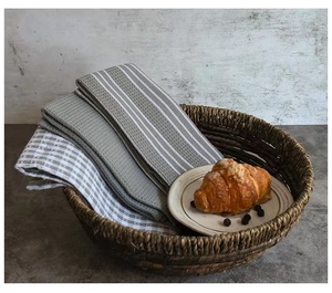 Taille <span class=keywords><strong>personnalisée</strong></span> logo gaufre gris 100% coton linien microfibre nettoyage <span class=keywords><strong>de</strong></span> la cuisine torchon pour Restaurant - Product Image 4