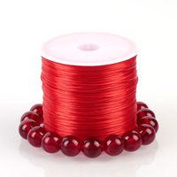 Cordón Elástico Transparente Plano de 0.8mm, Hilo Elástico de Spandex para Pulseras con Cuentas