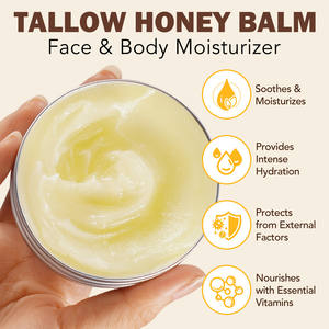 Marque privée Lotion pour le visage et le corps pour le visage baume de suif fouetté OEM cosmétique produit de soin de la peau baume au miel de suif de boeuf biologique - Product Image 4