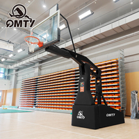 Support de basket-ball électro-hydraulique standard Fiba pour la compétition, panier de basket-ball portable et mobile