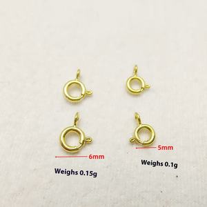 18K 14K Gold Filled O-Ring Spring Clasp-Connecteur de crochet de bijoux pour les résultats de bracelet de collier à faire soi-même - Product Image 3