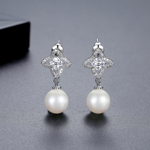 Luoteemi bán buôn Yiwu teemi đồ trang sức manufatur trực tiếp bán Món Quà Giáng sinh thời trang phụ nữ thả vỏ biển bông tai ngọc trai - Product Image 5