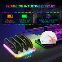 Dok pengisian daya untuk saklar 2, dengan lampu RGB, penutup debu stasiun pengisian daya Multi pengontrol