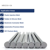 Perno Expulsor de Acero al Carbono 70, 9.1mm-9.9mm HRC50-54 para Moldeo por Inyección de Plástico, Directo de Fábrica, Servicio ODM y OEM