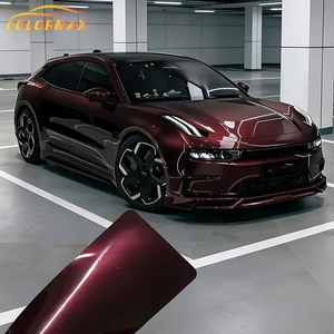 Vinilo Metalizado Negro Rosa Súper Brillante PET Directo de Fábrica, Película Protectora de Pintura para Autos, Antiarañazos - Product Image 1