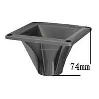 Accessoires professionnels pour cornet de tweeter 44 mm, coque en plastique pour haut-parleur DIY, 115 * 115 mm