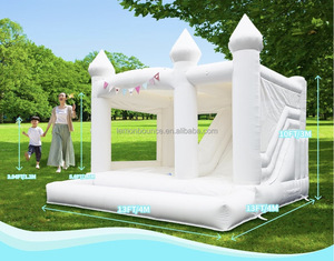 13FTx13FT 100% PVC blanc gonflable maison de rebond mariage, <span class=keywords><strong>anniversaire</strong></span> rebond maison château <span class=keywords><strong>trampoline</strong></span> pour fête entreprise <span class=keywords><strong>location</strong></span> - Product Image 6