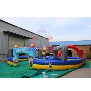 Piste de course gonflable <span class=keywords><strong>Patrouille</strong></span> de dessins animés, clôture gonflable, arène de course pour enfants, aire de jeux gonflable, <span class=keywords><strong>jeu</strong></span> <span class=keywords><strong>d</strong></span>'extérieur à louer - Product Image 6