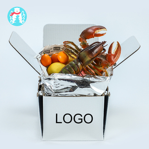 Aluminum Foil Liner Insulated Cooler Thermal Cardboard Food Delivery Box/Cold Food Packaging Carton Box