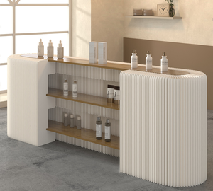 <span class=keywords><strong>New</strong></span> xách tay gấp bàn tiếp tân trắng tròn ARC giấy di động văn phòng triển lãm bàn cho tiếp tân & triển lãm - Product Image 1