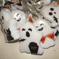 Guirlandes lumineuses LED fantômes d'Halloween à piles 3M, mignonnes lumières féériques fantômes de dessin animé pour la décoration intérieure de la maison, des fêtes et des vacances