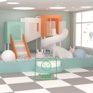 Flexible Versatile Indoor Playground Soft Play Equipment Set for Kids Commercial Children's Playground with Slide and Ball Pool - Product Image 3