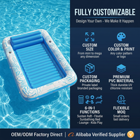 Grand matelas gonflable personnalisé en PVC pour piscine, bain de soleil, baignoire solaire, radeau flottant, lit de bain de soleil, transat aquatique pour enfants et adultes