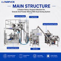 Machine d'emballage pour sachets Doypack de préparations culinaires, granulés, grains de café, flocons de maïs, légumineuses, aliments pour animaux, haricots, poudre de cacao et fèves