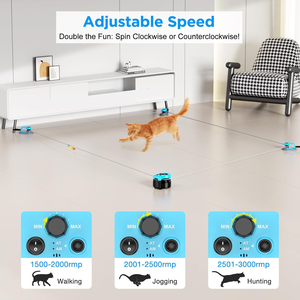 Mainan kucing interaktif hewan peliharaan untuk kucing dalam ruangan, kontrol otomatis/Remote Mouse kucing <span class=keywords><strong>DIY</strong></span> berburu Treadmill tetap bosan anak kucing anak anjing terhibur - Product Image 2