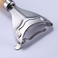 Houten handvat maïs schiller roestvrij staal maïs schaafmachine kolf schiller keukenrasp groentegereedschap