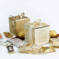 Boîtes en papier de luxe de petite taille pour dragées au chocolat, bonbons, cadeaux, emballages de cadeaux sucrés pour les invités de mariage
