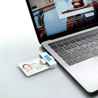 Pembaca Kartu Cerdas USB Lipat ISO 7816 EMV untuk ATM CAC ID IC Chip Bank Kredit Debit SIM Pembayaran