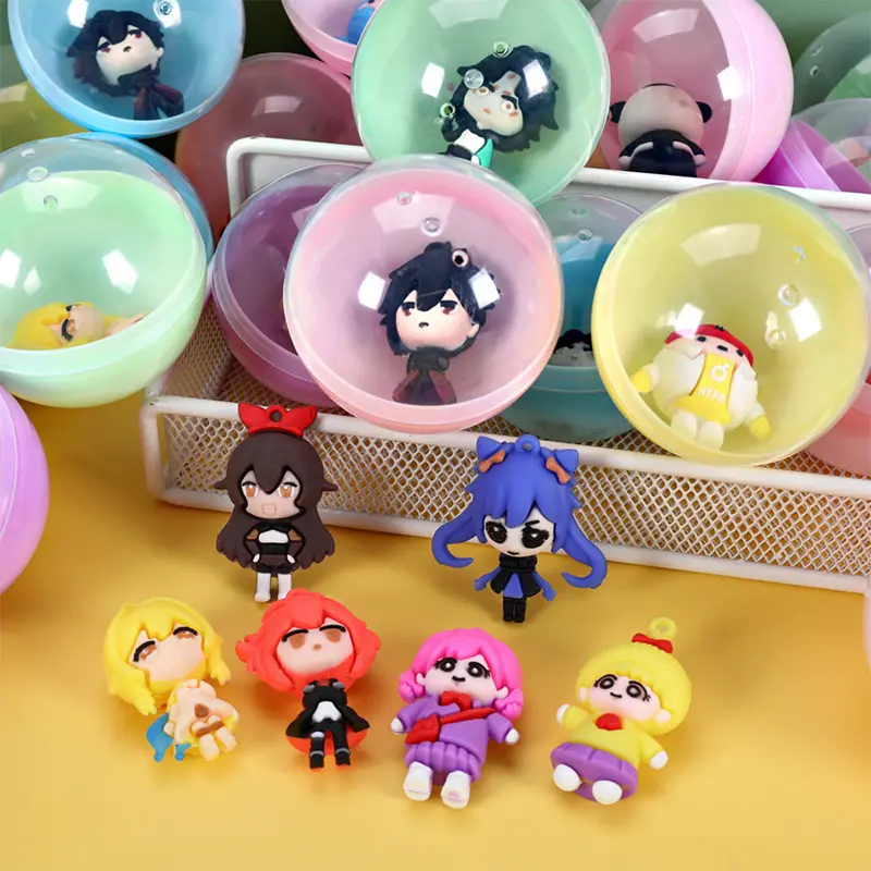Sıcak satış komik kauçuk Twister kapsül topu karışık oyuncak karikatür kauçuk bükülmüş yumurta otomat oyuncaklar