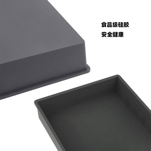 Juego de moldes de silicona gris para hornear, 4 piezas, bandeja antiadherente apta para horno, de calidad alimentaria, para hornear y asar a la parrilla - Product Image 2