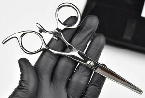 Tijeras de peluquero de corte de pelo profesional de 6,5 \ "con maquinilla de afeitar hoja recta afilada mango de acero inoxidable hombres mujeres niños Uso de salón - Product Image 6