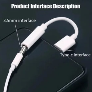 อะแดปเตอร์หูฟังแจ็ค <span class=keywords><strong>USB</strong></span> Type C ถึง<span class=keywords><strong>3.5</strong></span>มม. แบบพกพา <span class=keywords><strong>USB</strong></span>-C <span class=keywords><strong>สาย</strong></span><span class=keywords><strong>แปลง</strong></span>สัญญาณเสียง<span class=keywords><strong>3.5</strong></span>สำหรับ Huawei Samsung Xiaomi - Product Image 5