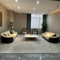 Vente flash - Nouveau design moderne - Canapé sectionnel en cuir véritable - Trois places - Ensembles de canapés de luxe pour appartements, villas et salons d'hôtels