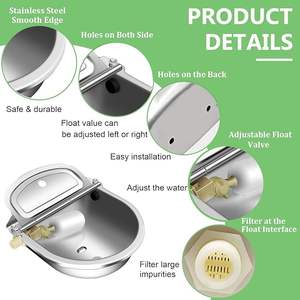 Abreuvoir pour vaches anti-fuite, robinet à flotteur automatique, équipement d'abreuvement pour le bétail, pour les grands ranchs - Product Image 4