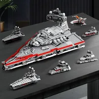 Reobrix 99007 Modèle de bataille Pacecraft Cadre photo 3D Navire spatial Destroyer en briques Blocs de construction pour enfants