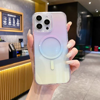 Coque magnétique dégradée colorée en gros pour iPhone 17 16 15 14 13 12 Pro Max Plus – Accessoires de protection pour iPhone