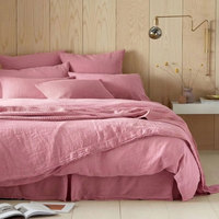 Ensemble de literie en chanvre 100% naturel de style nordique, luxe léger, couleur unie minimaliste, doux pour la peau, literie en gros