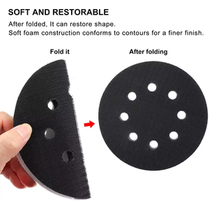 Local Stock in US 5 Inch <b>Foam</b> Cushion Interface Buffer <b>Pad</b> Orbal Sander Hook Loop Sanding Discs - Product Image 4
